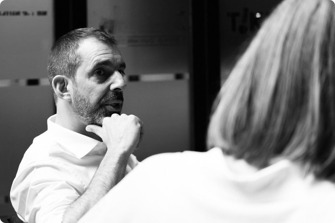 Ben listening to a client